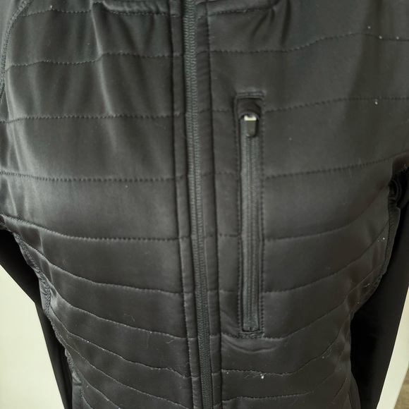 Zyia Shiny Quilted Full Zip Hooded Light-Weight Athletic Jacket - Picture 7 of 9